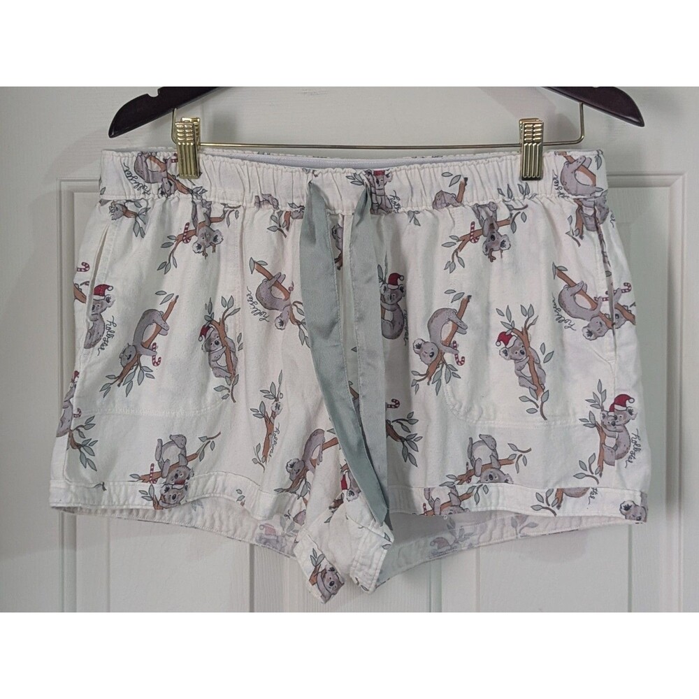 Hollister Sleep Shorts Womens Large Koala Santa Christmas Loungewear Y2K Logo